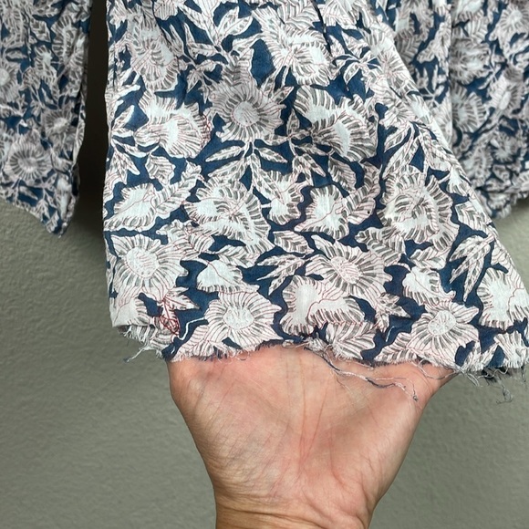 Roberta Roller Rabbit Shirred Pintuck Blouse Kurta Peasant Top Sz S - Picture 12 of 12